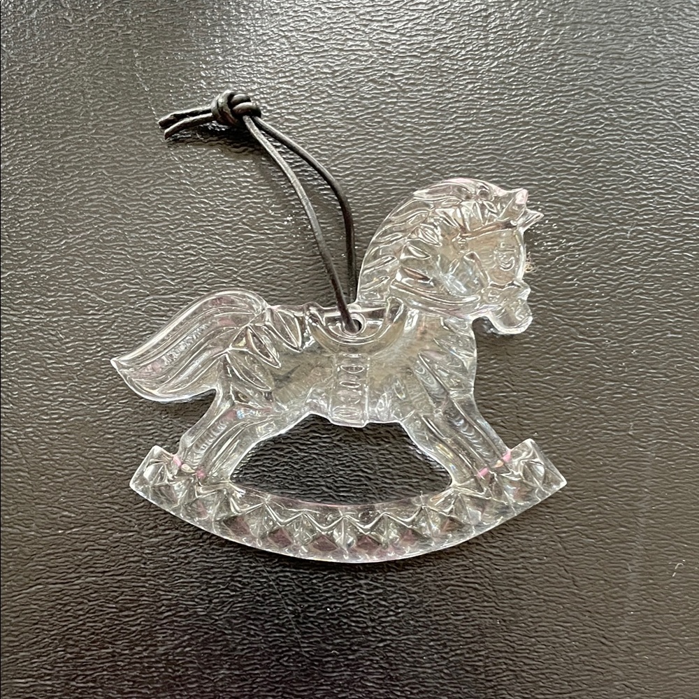 Crystal Clear Rocking Horse Ornament